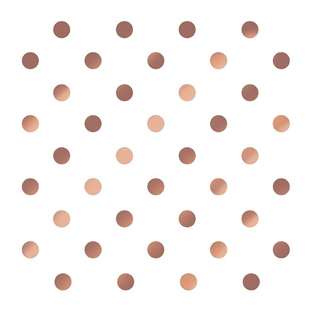 Dining Collection Lunch Napkins - Rose Gold Polka Dots - 20 ct.