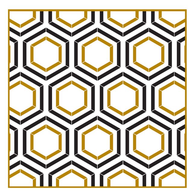 Dining Collection Lunch Napkins - Honeycomb (Metallic) - 20 ct.