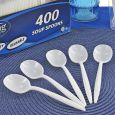 Dining Collection Soupspoons (Box) - White Plastic - 400 ct.