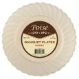 Poise 10.25" Banquet Plates - Ivory Plastic - 18 Count