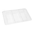 Dining Collection 3 Section Rectangular Tray (Clear) - 1 Ct.
