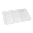 Dining Collection 3 Section Rectangular Tray (White) - 1 Ct.