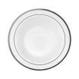 PrideWare 12 oz. Soup Bowls - White/Silver Plastic - 10 Count