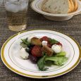 PrideWare 7.5" Salad Plates - Ivory/Gold Plastic - 10 Count