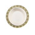 DazzleWare 5 oz. Dessert Bowls - Ivory/Gold Plastic - 10 Count