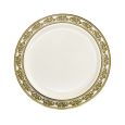 DazzleWare 7.5" Salad Plates - Ivory/Gold Plastic - 10 Count