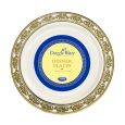 DazzleWare 9" Dinner Plates - Ivory/Gold Plastic - 10 Count