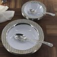 DiamondWare Majestic (Dessert & Soup Bowl) Combo Pack – White / Silver