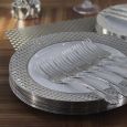 DiamondWare Majestic (Salad & Banquet Plate) Combo Pack – White / Silver