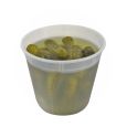 Plastico 86 oz. Clear Round Containers - 200 ct. - Bulk Packaging