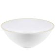 CoupeWare Basic 112oz. Serving Bowl (White/Gold) - 1 ct.