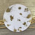 CoupeWare Gold Splatter (White/Gold)  7.5" Plates - 10 ct.