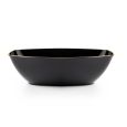 Coupeware Basic 72 oz. Oval Serving Bowl  (Black/Gold) - 1 ct.