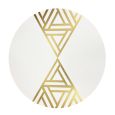 CoupeWare Triangle Deco (White/Gold)  10.25" Plates - 10 ct.