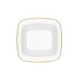 CoupeWare Basic 5 oz. Square Dessert Bowl (White/Gold) - 10 ct.