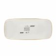 CoupeWare Basic Rectangle Trays - 10.5" x 5" (White/Gold) - 5 ct.