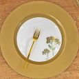 CoupeWare Wildflowers - White / Green & Gold - Combo Plates - 32 ct.