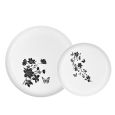 BrimWare Botanical Combo Plates (White / Black)  - 20 ct.