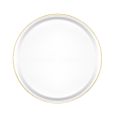 BrimWare Basic 8.5" Salad Plates (White / Gold) - 10 ct.