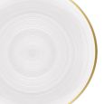 Coupeware Ribbed Round Combo Plates (Pearl & Gold) - 32 Ct.