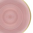 Coupeware Ribbed Round Combo Plates (Pink & Gold) - 32 Ct.
