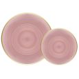 Coupeware Ribbed Round Combo Plates (Pink & Gold) - 32 Ct.