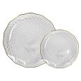  Seashell Series Combo Pack - 7" & 10" Plates (Clear / Gold) - 32 ct.