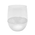 Coupeware Ribbed Stemless Wine Glass 12 oz. (Pearl) - 6 Ct.