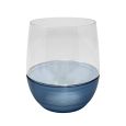 Coupeware Ribbed Stemless Wine Glass 12 oz. (Blue) - 6 Ct.