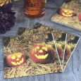 Halloween Lunch Napkins - Carved Pumpkins - 20 ct.