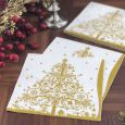 Christmas Lunch Napkins - Christmas Tree Gold - 20 ct.