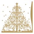 Christmas Lunch Napkins - Christmas Tree Gold - 20 ct.