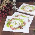 Christmas Lunch Napkins - Joy Wreath - 20 ct.