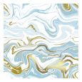 Dining Collection Lunch Napkins - Blue & Gold Swirls - 20 ct.