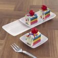 Mini Delights - Appetizer Tray & Plate Set - White Plastic - 40 pc. Set