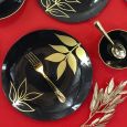 CoupeWare Basic 6 oz. Bowl (Black/Gold) - 10 ct.