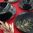 CoupeWare Basic 6 oz. Bowl (Black/Gold) - 10 ct.