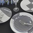 CoupeWare Houndstooth (White/Black)  7.5" Plates - 10 ct.