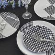 CoupeWare Houndstooth (White/Black)  Combo Plates - 32 ct.
