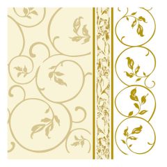 Dining Collection Lunch Napkins - Golden Curlicue 1 - 20 ct.