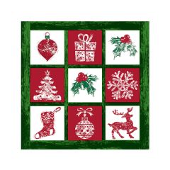 Christmas Cocktail Napkins - Tis the Season Green - 20 ct.