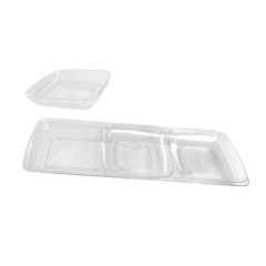 Mini Delights - Appetizer Tray & Plate Set - Clear Plastic - 40 pc. Set