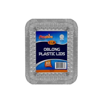 Pandora Plastic Lid for 1 LB Oblong Pan - 10 ct.