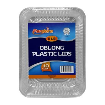 Pandora Plastic Lid for 5 LB Oblong Pan - 10 ct.