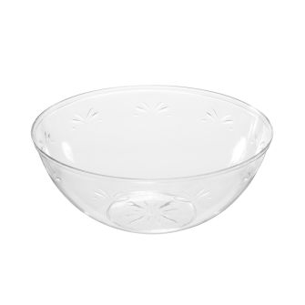 Embellish 9.5" Round Serving Bowls (96 oz.) - Clear Plastic - 50 Count