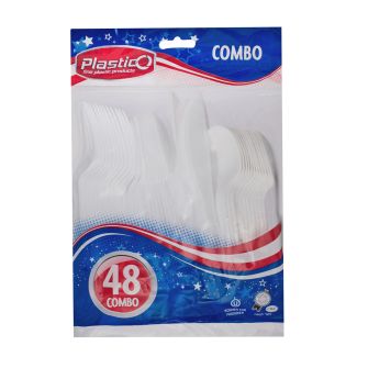 Plastico Heavy Duty Combo - White Plastic - 48 ct.