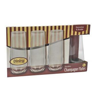 Dining Collection Stemless 9oz. Champagne Flutes - 8 Count