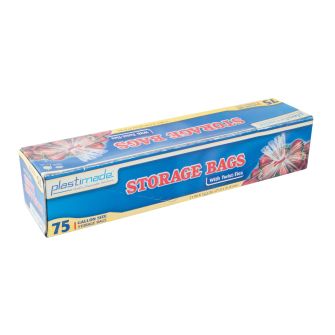 Plastimade Storage Bags w/ Twist Ties - 75 ct.