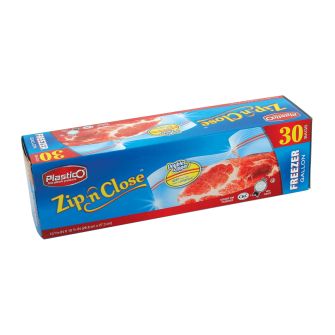 Plastico Zip n' Close Freezer Bags - 30 ct.