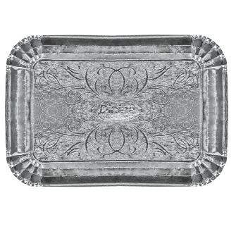 Dinning Collection 9" x 13" Paper Serving Tray - Silver